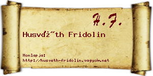Husvéth Fridolin névjegykártya